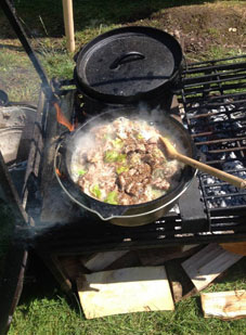 Cooking on a firebox