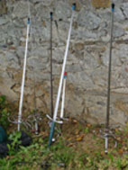 A selection of swords for fencing